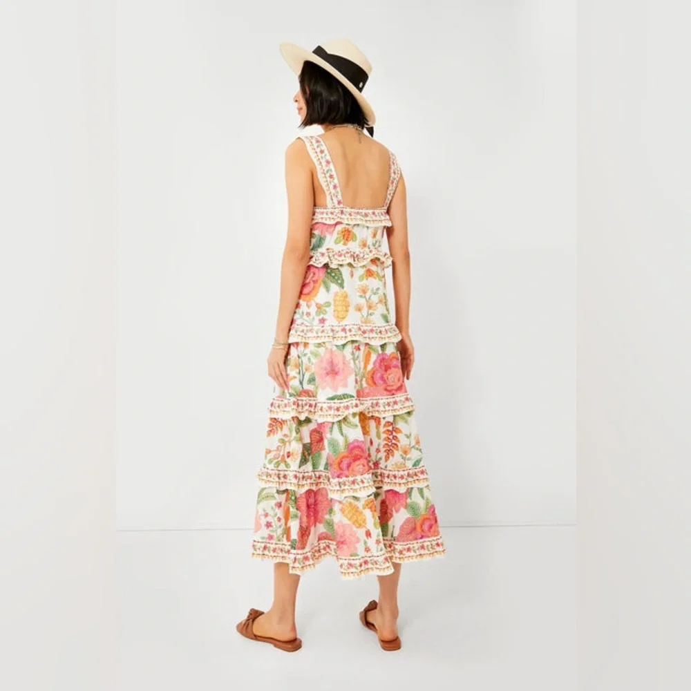 FARM Rio Macaw Bloom Ruffle Tiered Dress - Picture 10 of 15